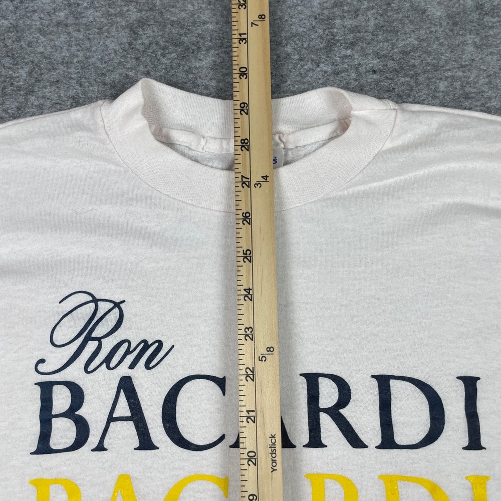 Vintage Bacardi T-Shirt Mens XL White Rum Single Stitch Champion Made In USA 80s - Picture 6 of 9